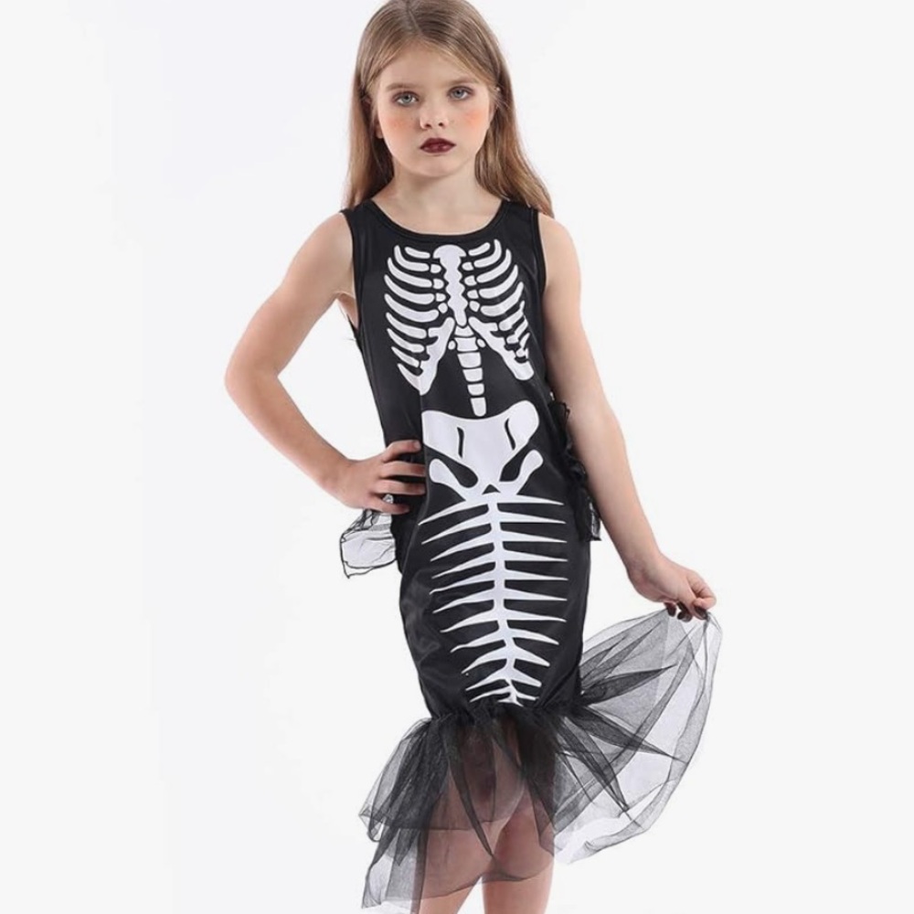 🧜🏼‍♀️☠️ Girls Mermaid Skeleton Costume•NWOT•$32 🧜🏼‍♀️☠️